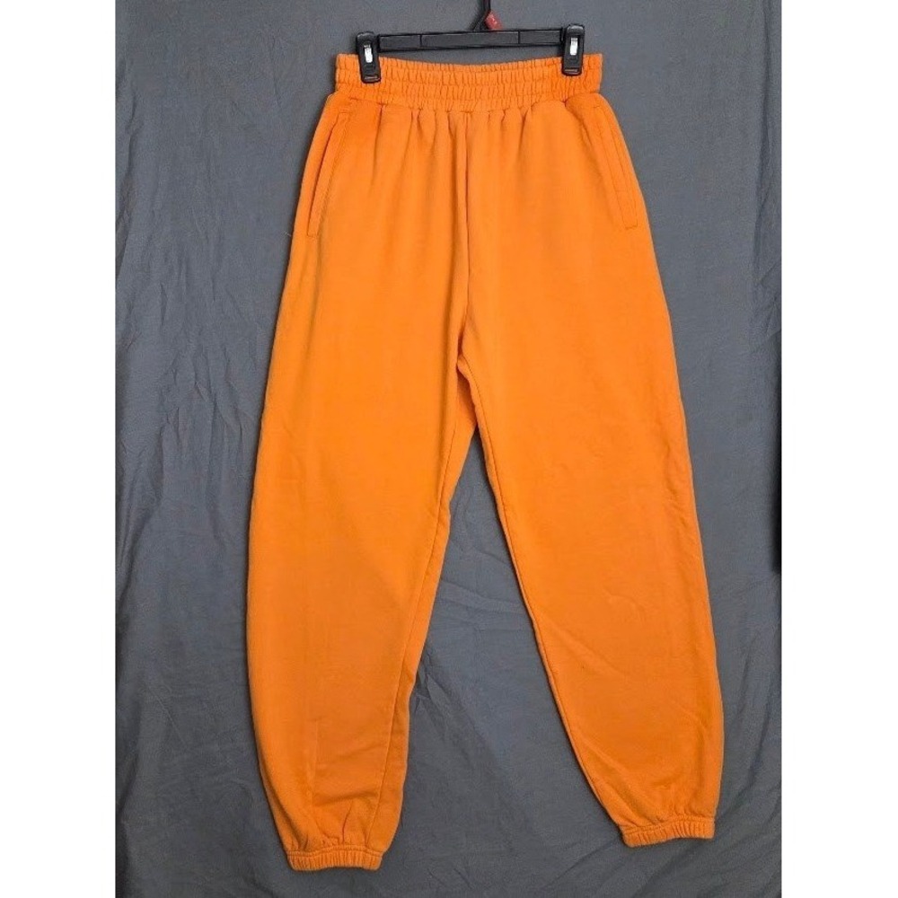 Naked Wardrobe Orange French Terry Oversized Joggers Sweatpants Medium